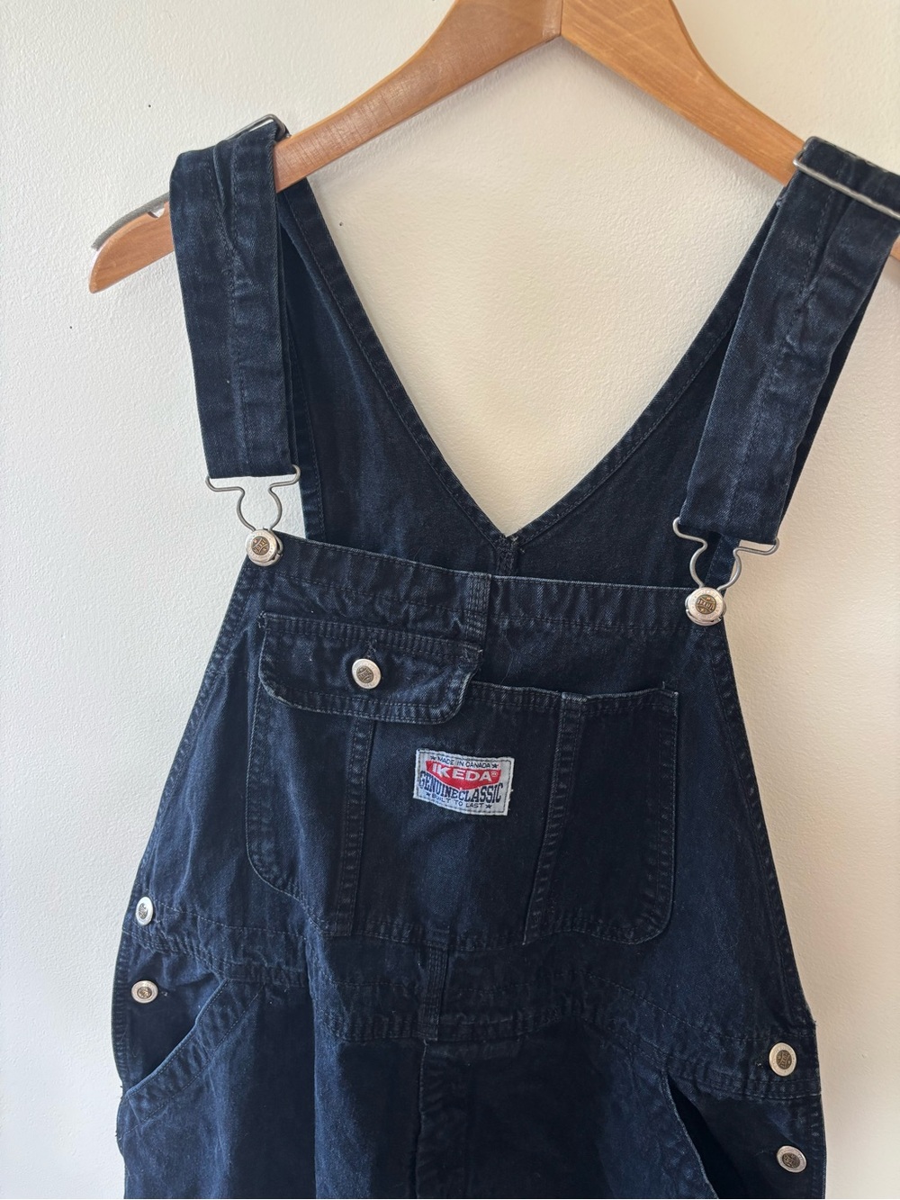 Vintage IKEDA Black Denim Utility Workwear Overalls - Picture 2 of 6